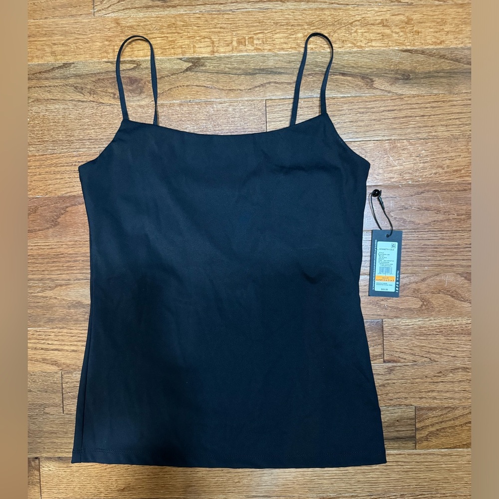 Kenneth Cole: Performance Wear Black Spaghetti Strap Tank Top - Women